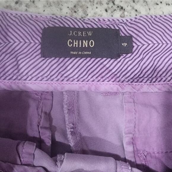 J. Crew broken in lavender 100% cotton Chino Shorts size 4 - Picture 6 of 6